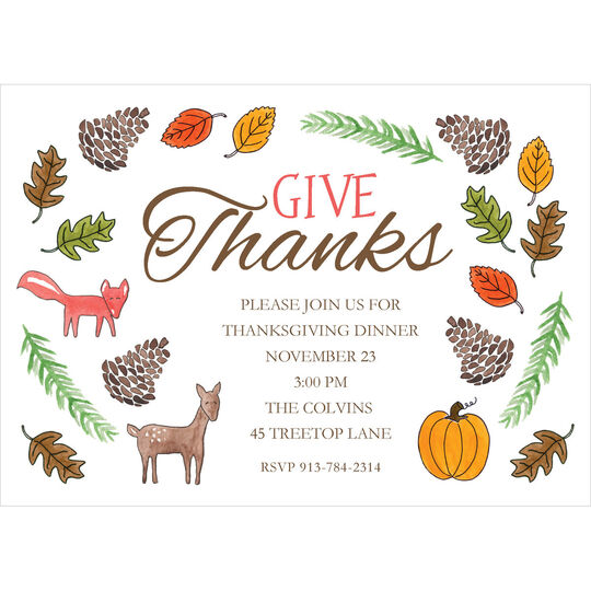 Give Thanks Invitations